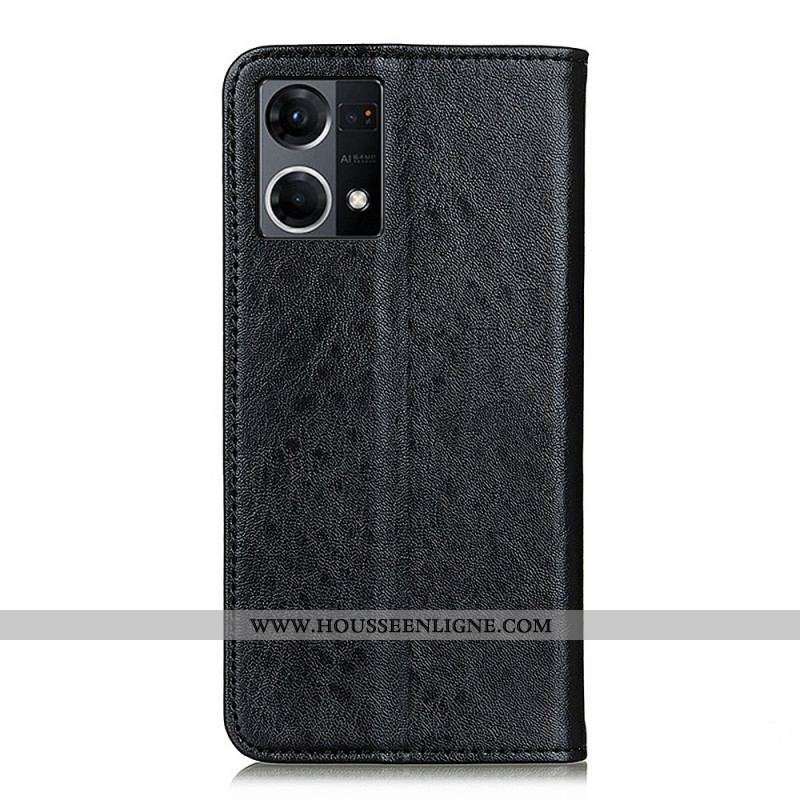 Flip Cover Oppo Reno 7 Simili Cuir Texturé