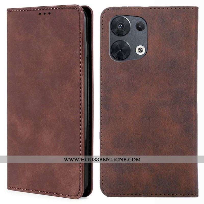 Flip Cover Oppo Reno 8 Effet Cuir