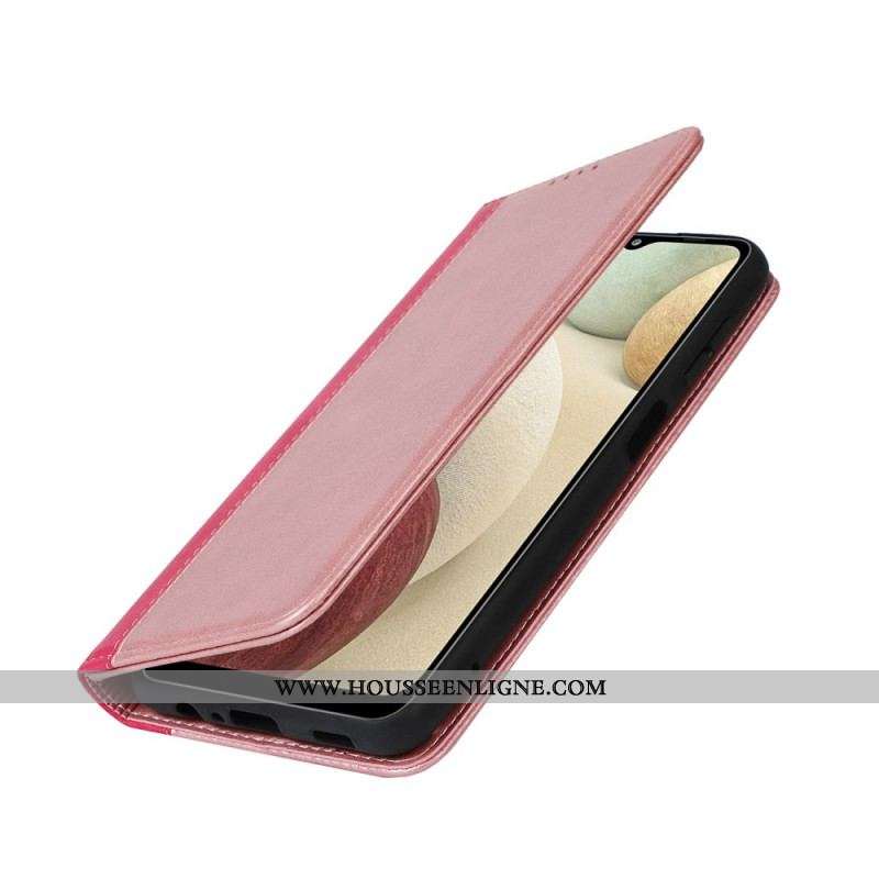 Flip Cover Samsung Galaxy A12 / M12 Bicolore Style Cuir