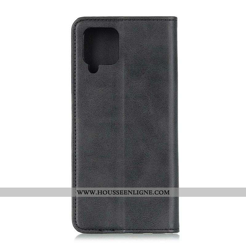 Flip Cover Samsung Galaxy A12 / M12 Cuir Fendu