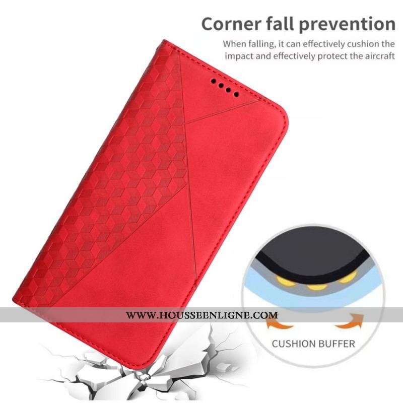 Flip Cover Samsung Galaxy A12 / M12 Effet Cuir Géo