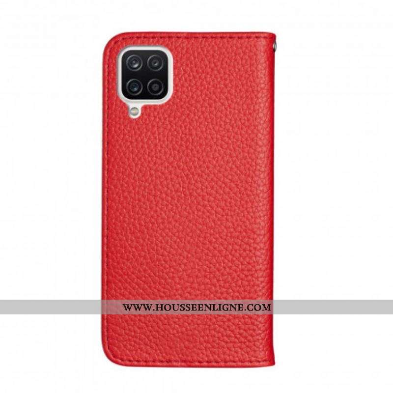 Flip Cover Samsung Galaxy A12 / M12 Simili Cuir Litchi Ultra Chic