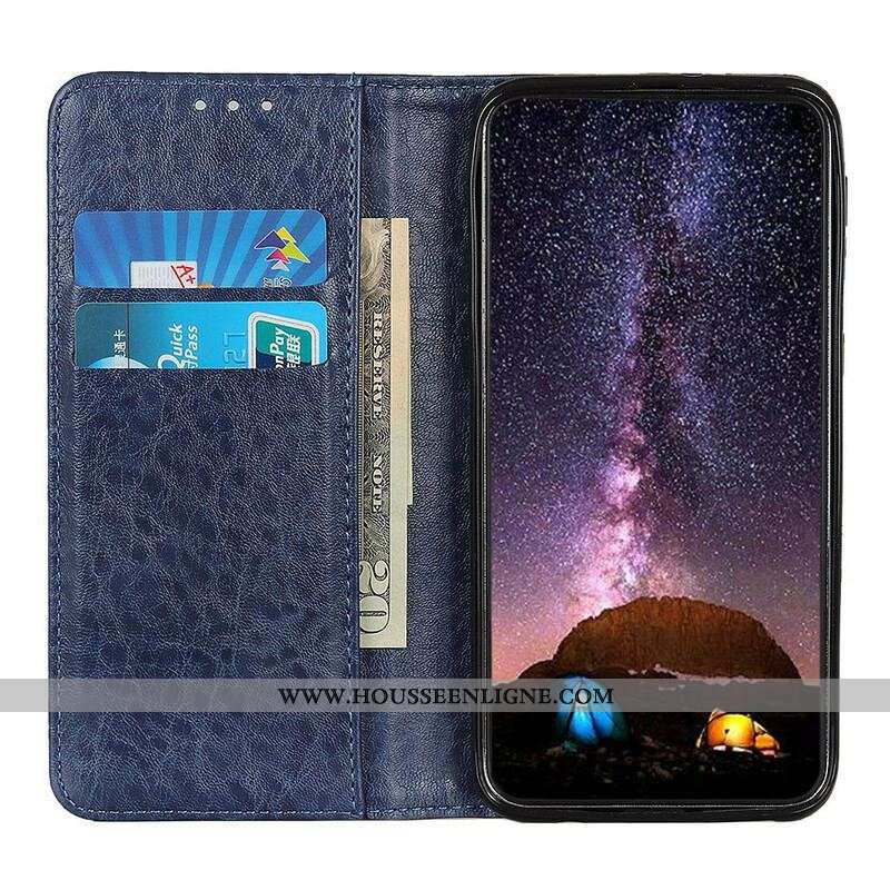 Flip Cover Samsung Galaxy A12 / M12 Style Cuir Fendu