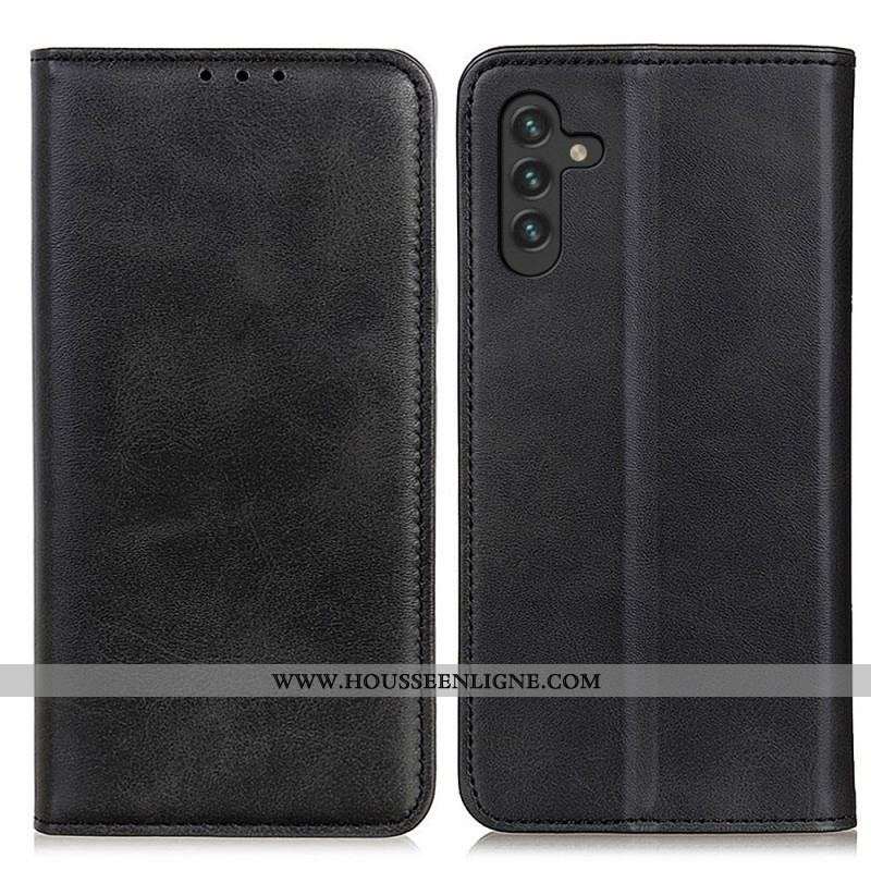 Flip Cover Samsung Galaxy A13 5G / A04s Cuir Fendu