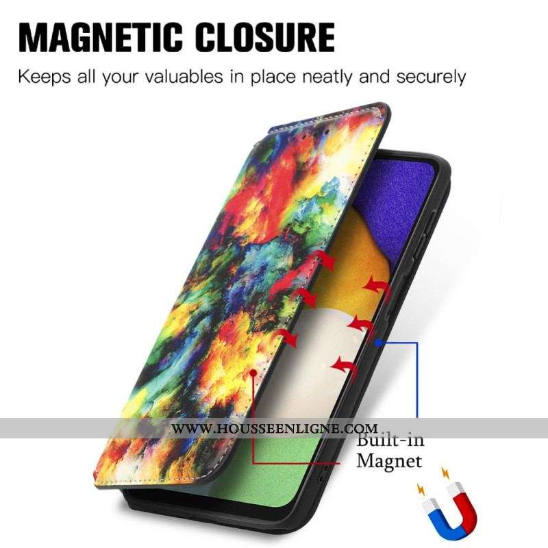 Flip Cover Samsung Galaxy A13 5G / A04s Design RFID Caseneo