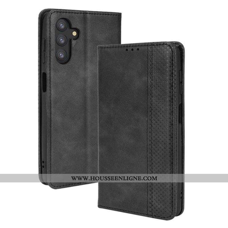 Flip Cover Samsung Galaxy A13 5G / A04s Effet Cuir Vintage Stylisé