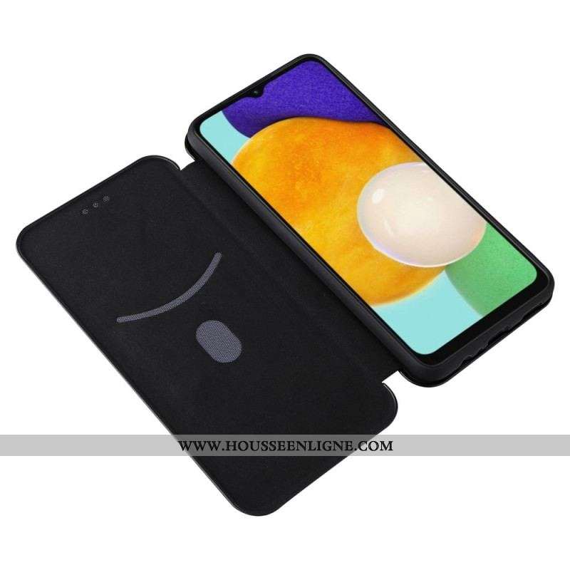 Flip Cover Samsung Galaxy A13 5G / A04s Fibre Carbone