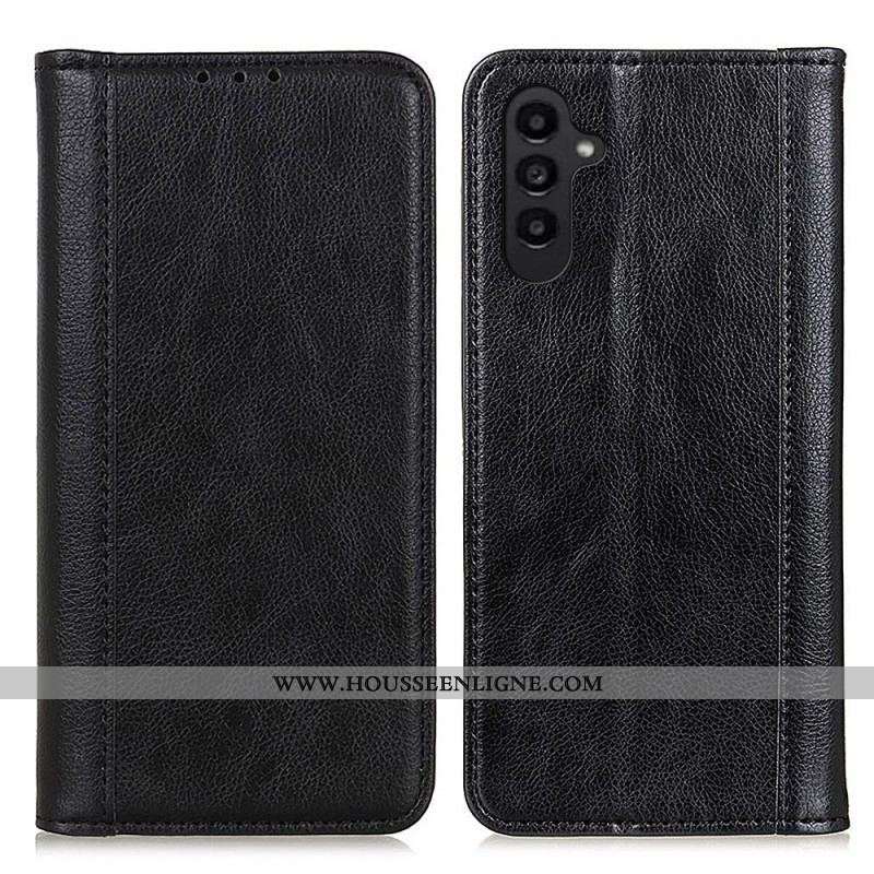 Flip Cover Samsung Galaxy A14 5G / A14 Cuir Fendu Stylé