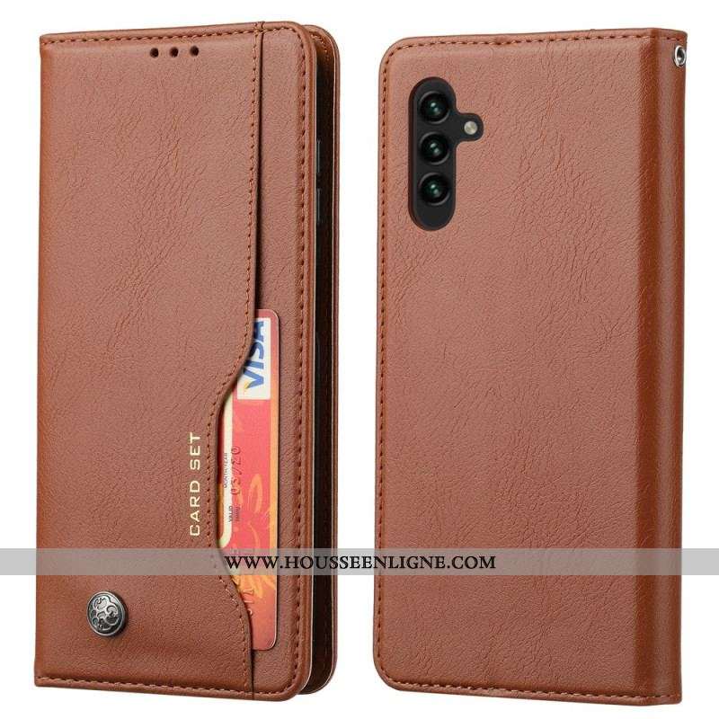 Flip Cover Samsung Galaxy A14 5G Simili Cuir Porte-Cartes