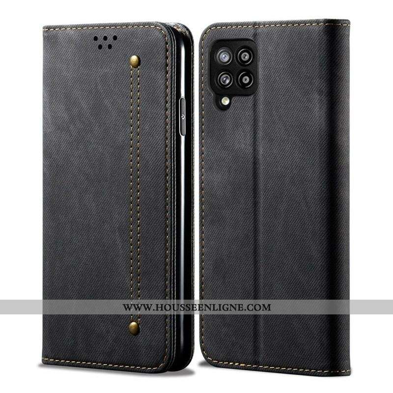 Flip Cover Samsung Galaxy A42 5G Tissu Jeans