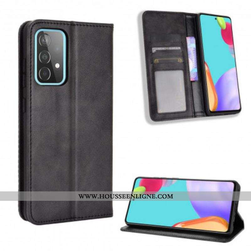 Flip Cover Samsung Galaxy A52 4G / A52 5G / A52s 5G Effet Cuir Vintage Stylisé