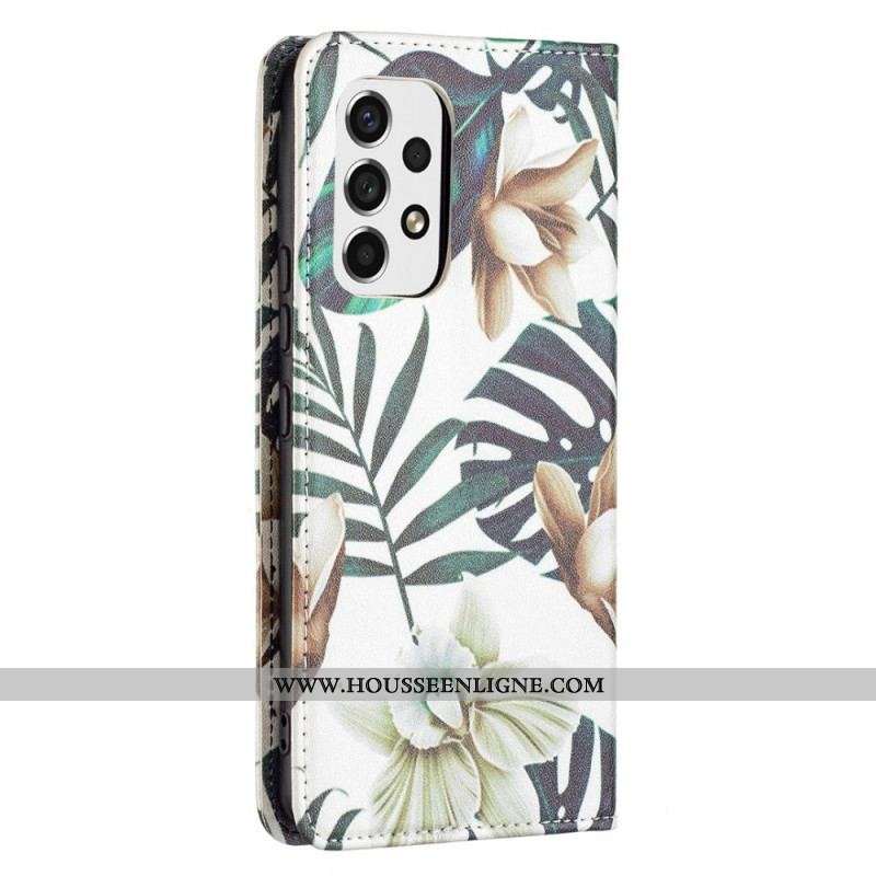 Flip Cover Samsung Galaxy A53 5G Feuilles