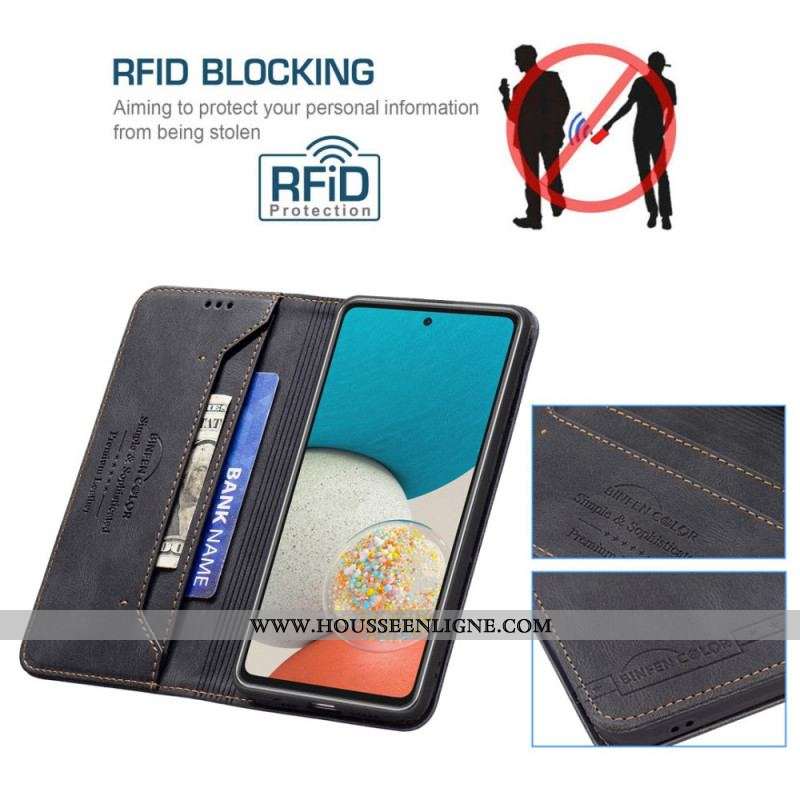 Flip Cover Samsung Galaxy A53 5G RFID Couture Binfen Color