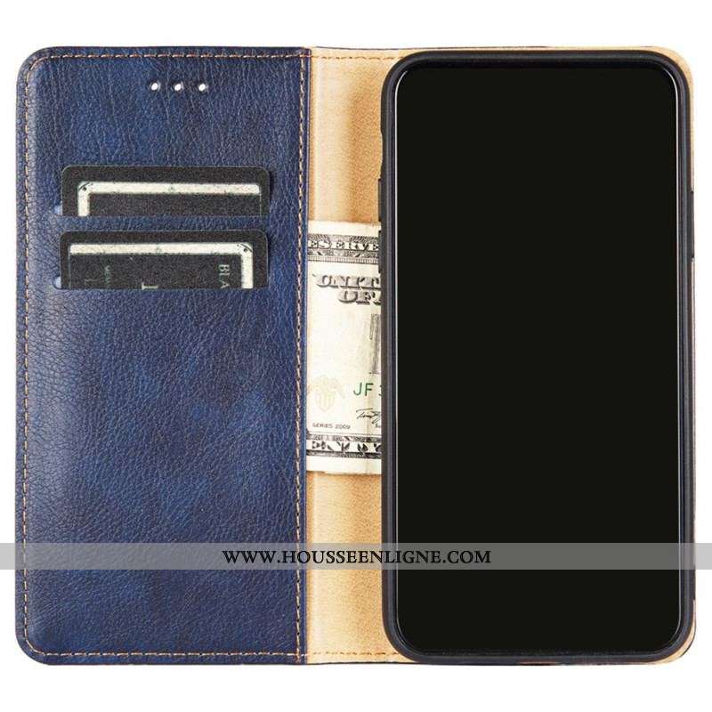 Flip Cover Samsung Galaxy A53 5G Simili Cuir Coutures