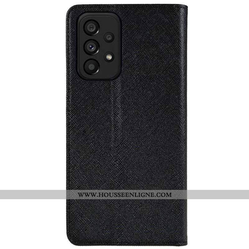 Flip Cover Samsung Galaxy A53 5G Simili Cuir Texturé