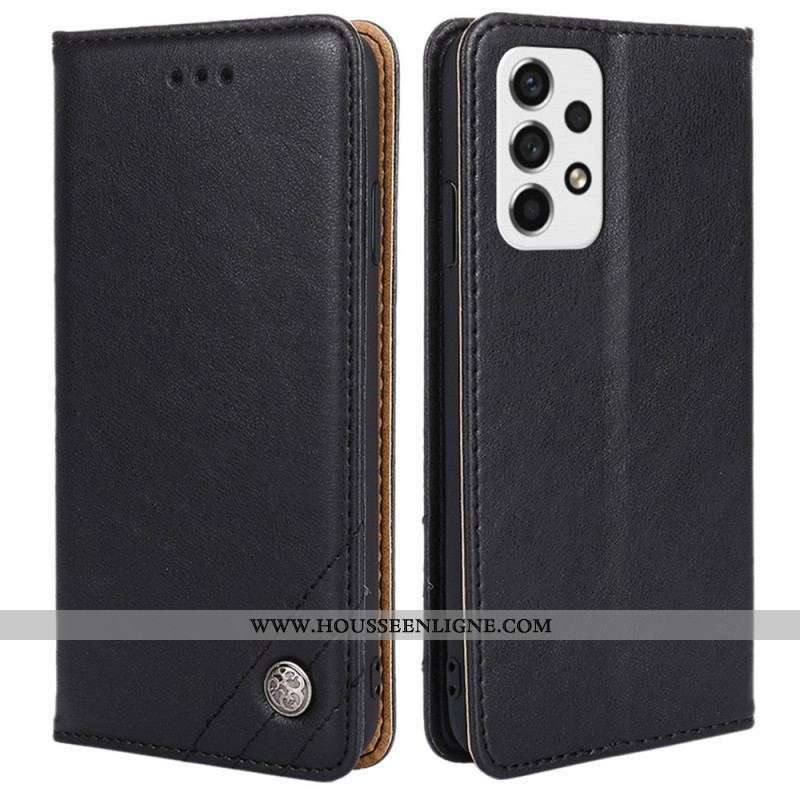 Flip Cover Samsung Galaxy A53 5G Style Cuir Rivet