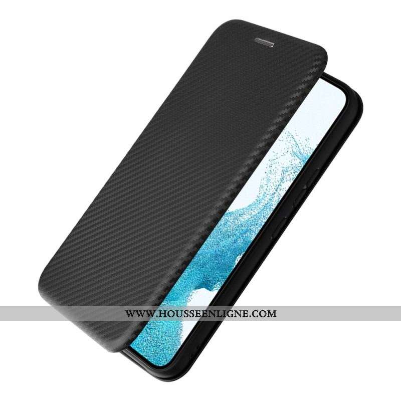 Flip Cover Samsung Galaxy A54 5G Fibre Carbone Colorée