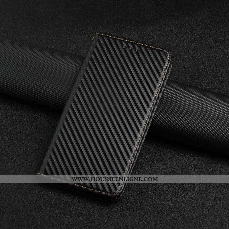 Flip Cover Samsung Galaxy A54 5G Style Fibre Carbone à Lanière