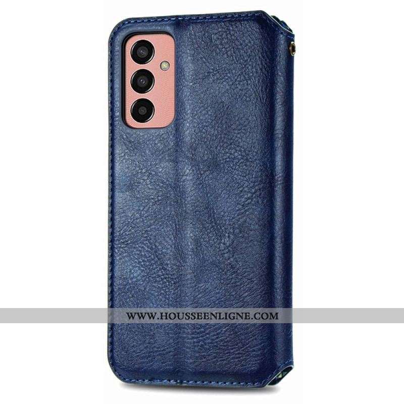 Flip Cover Samsung Galaxy M13 Effet Cuir Motif