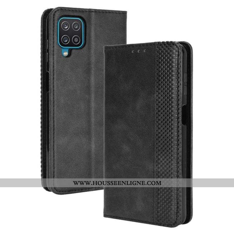 Flip Cover Samsung Galaxy M32 Effet Cuir Vintage Stylisé