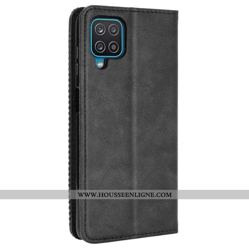 Flip Cover Samsung Galaxy M32 Effet Cuir Vintage Stylisé