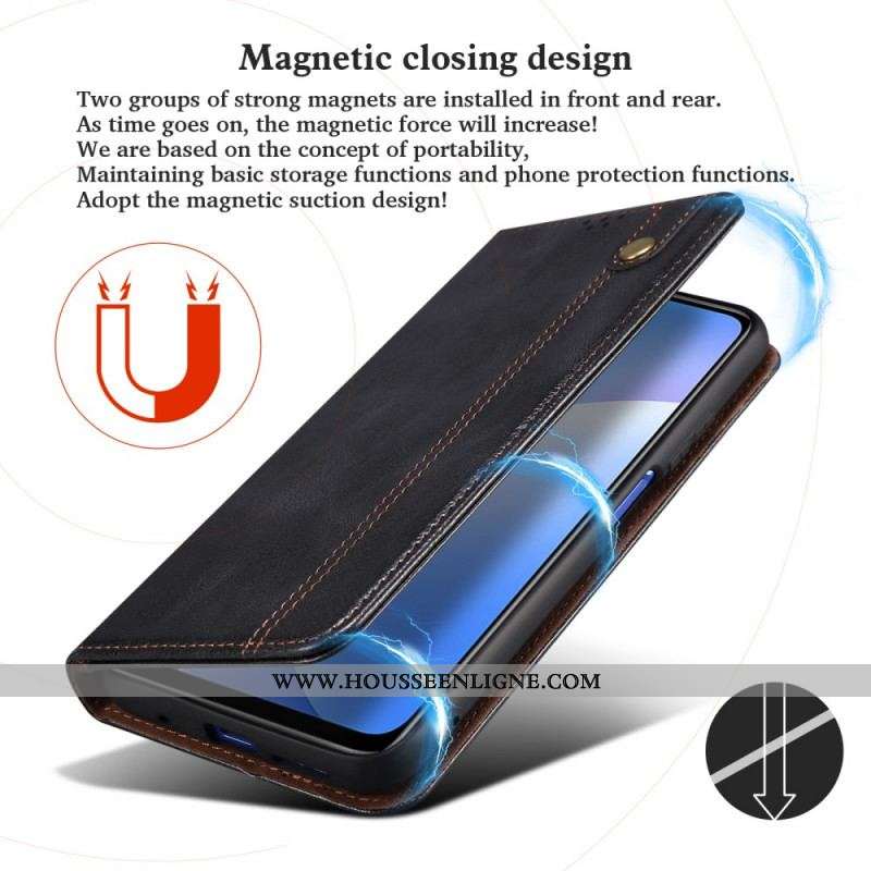 Flip Cover Samsung Galaxy M32 Simili Cuir Ciré