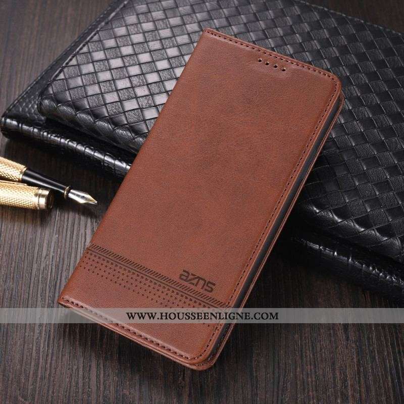 Flip Cover Samsung Galaxy M32 Style Cuir AZNS