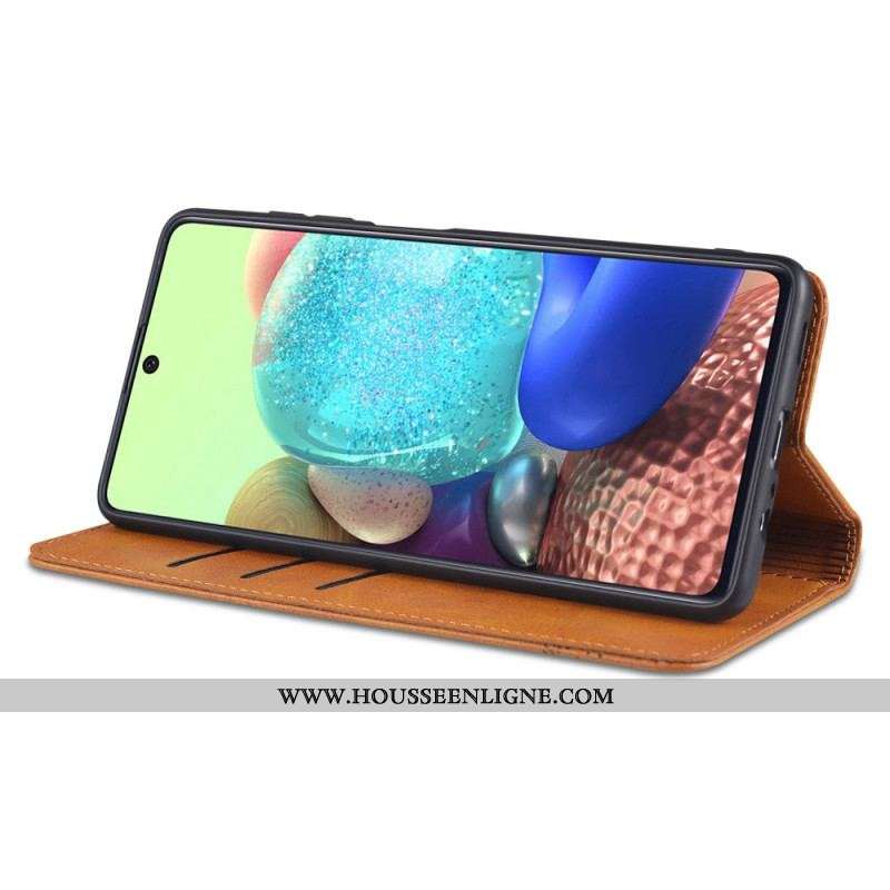 Flip Cover Samsung Galaxy M32 Style Cuir AZNS