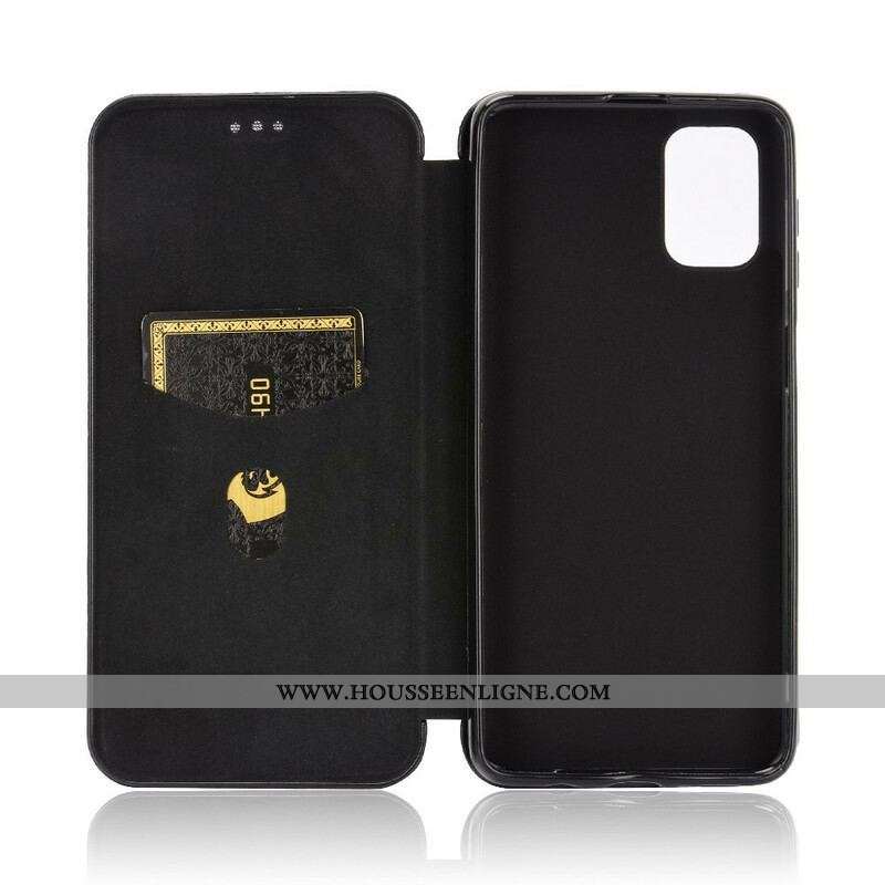 Flip Cover Samsung Galaxy M51 Fibre Carbone