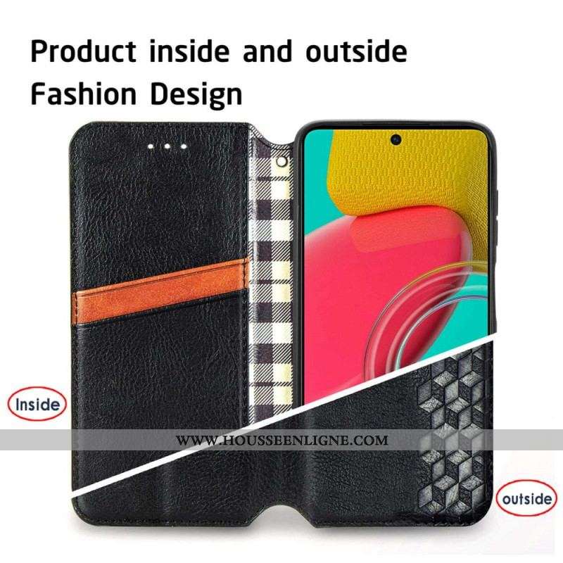 Flip Cover Samsung Galaxy M53 Effet Cuir Motif