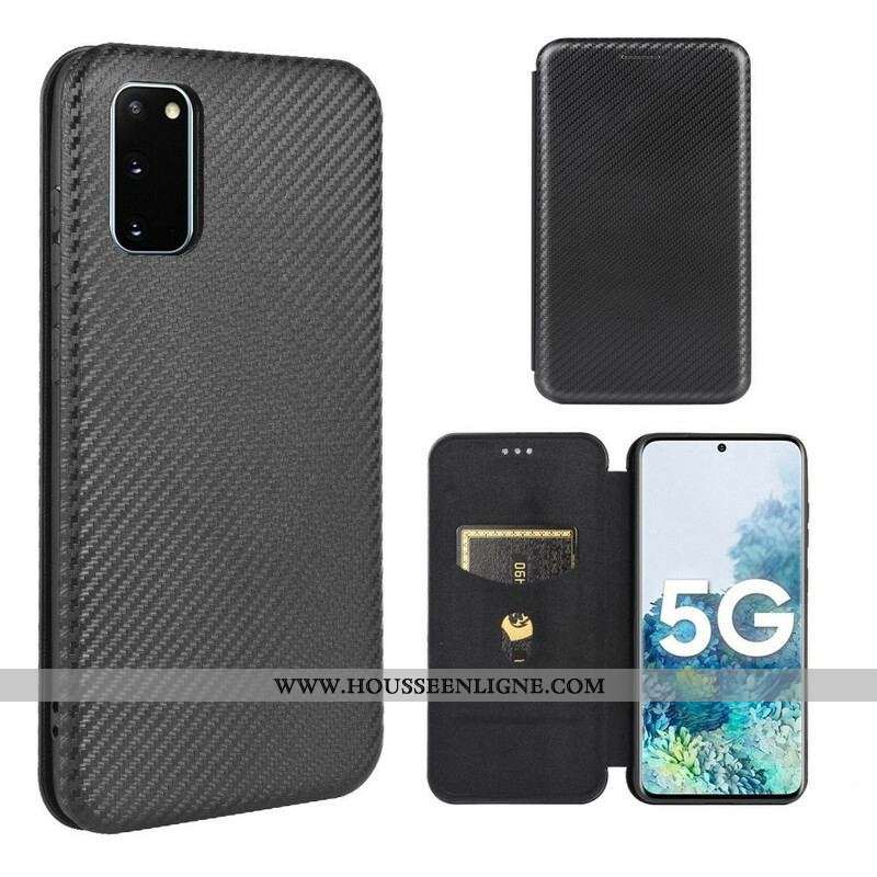 Flip Cover Samsung Galaxy S20 FE Fibre Carbone