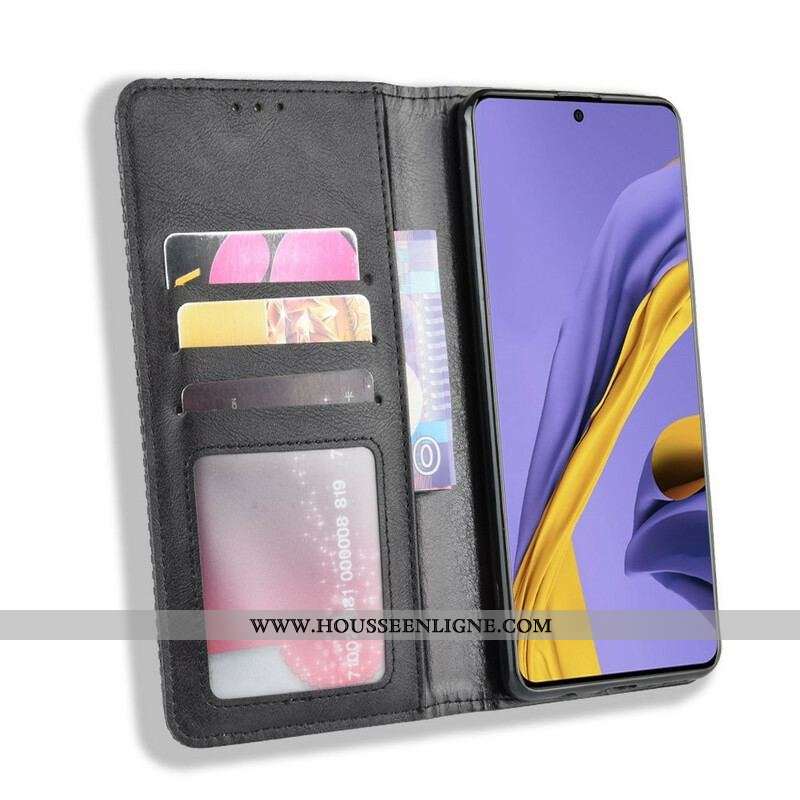 Flip Cover Samsung Galaxy S20 Plus / S20 Plus 5G Effet Cuir Vintage Stylisé