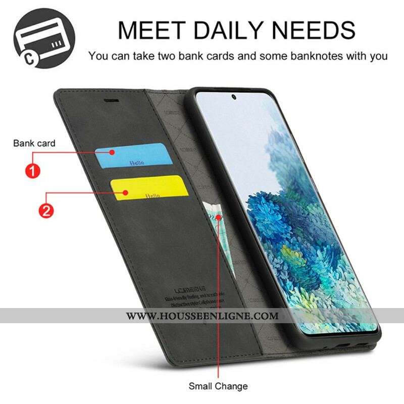 Flip Cover Samsung Galaxy S20 Plus / S20 Plus 5G LC.IMEEKE Effet Cuir