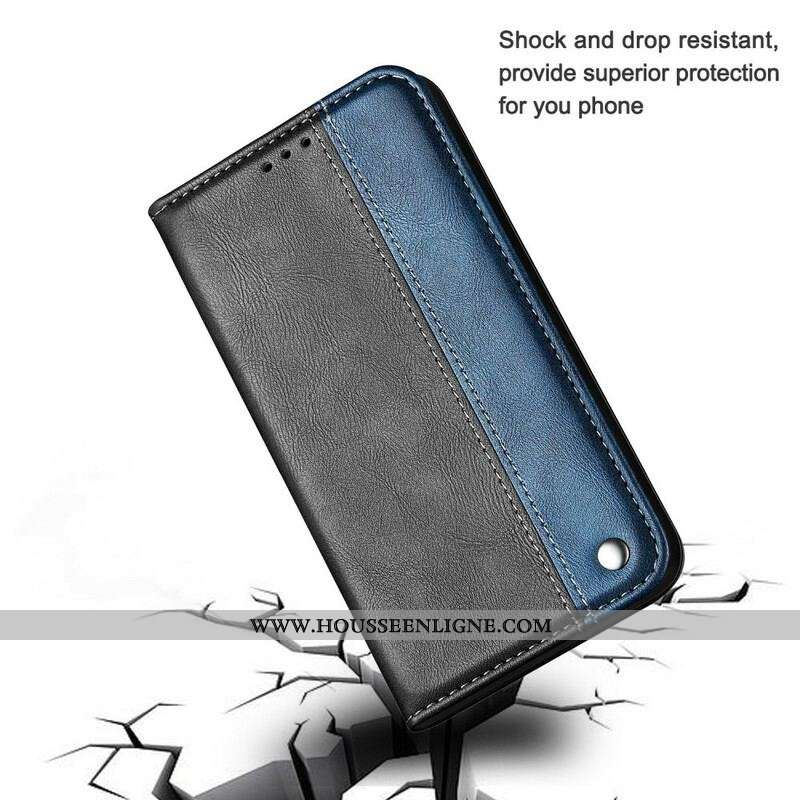 Flip Cover Samsung Galaxy S20 Ultra Bicolore Effet Cuir