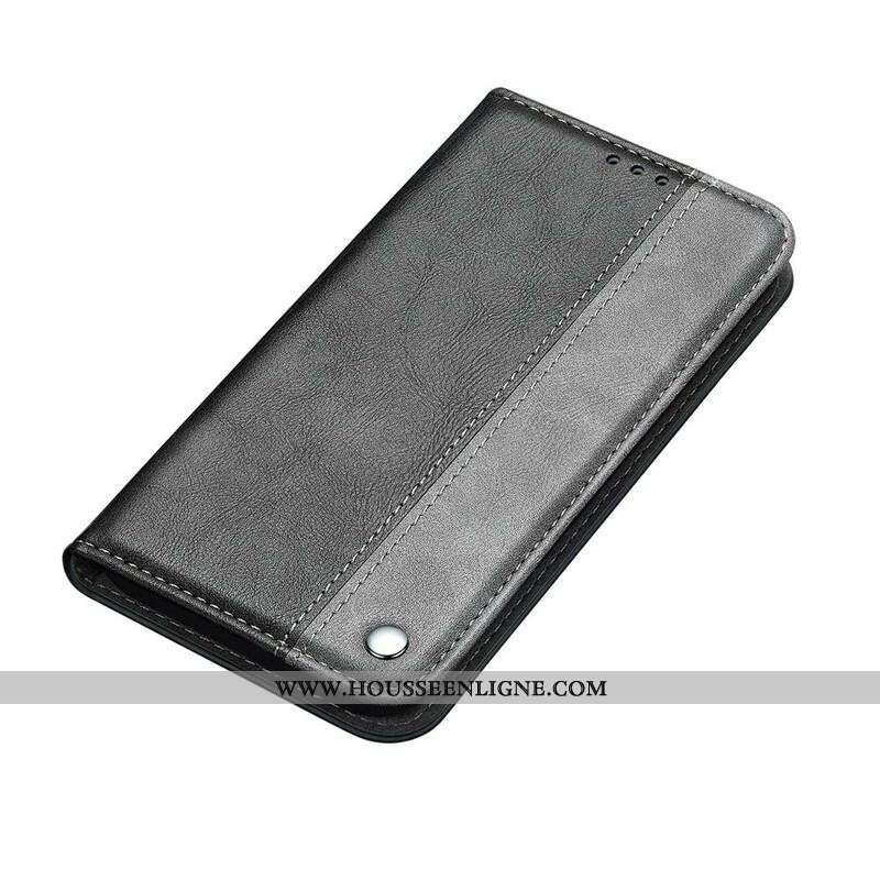 Flip Cover Samsung Galaxy S21 5G Bicolore Effet Cuir