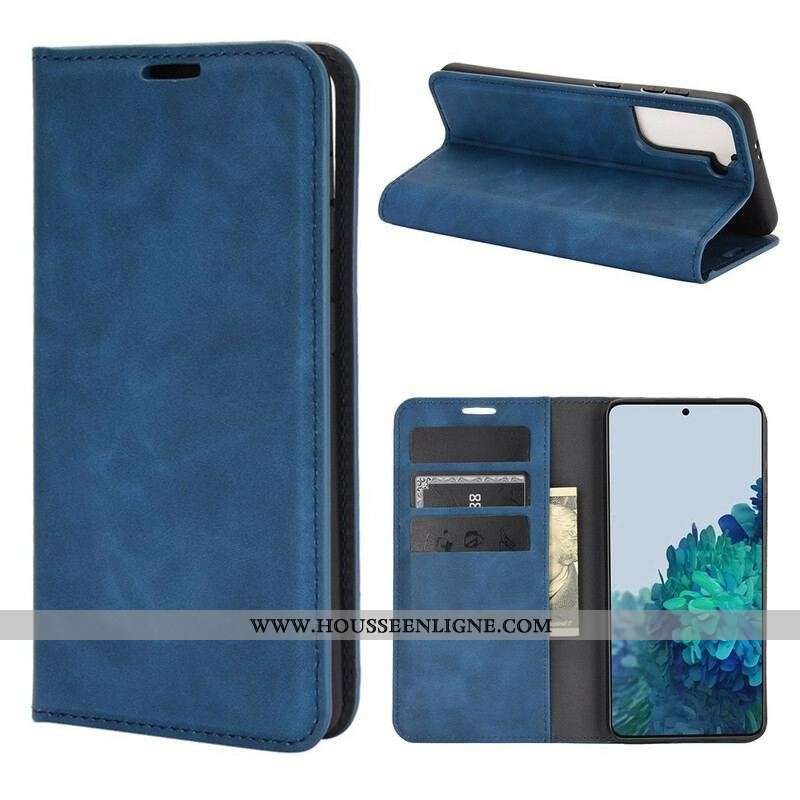 Flip Cover Samsung Galaxy S21 5G Effet Cuir Douceur