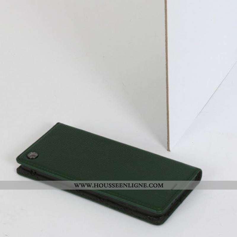 Flip Cover Samsung Galaxy S21 5G Effet Cuir HANMAN