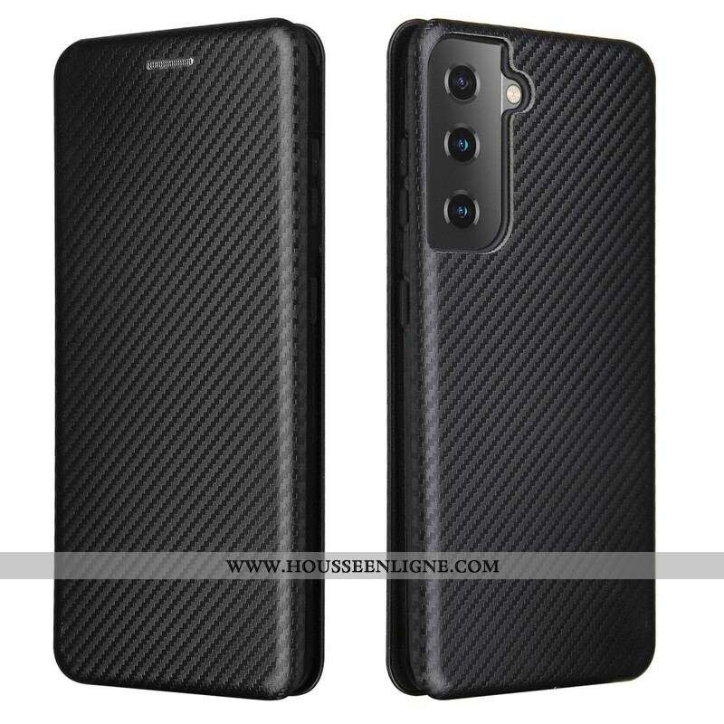 Flip Cover Samsung Galaxy S21 5G Fibre Carbone