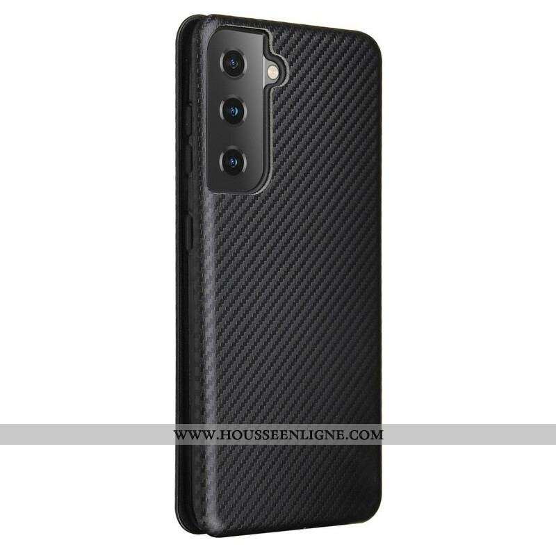 Flip Cover Samsung Galaxy S21 5G Fibre Carbone