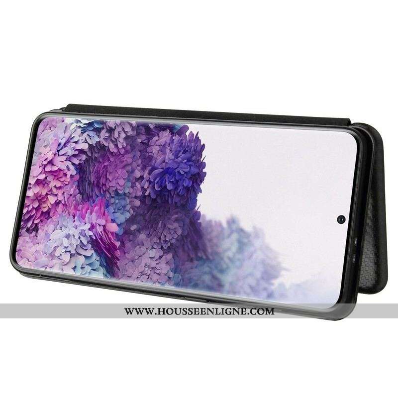 Flip Cover Samsung Galaxy S21 5G Fibre Carbone