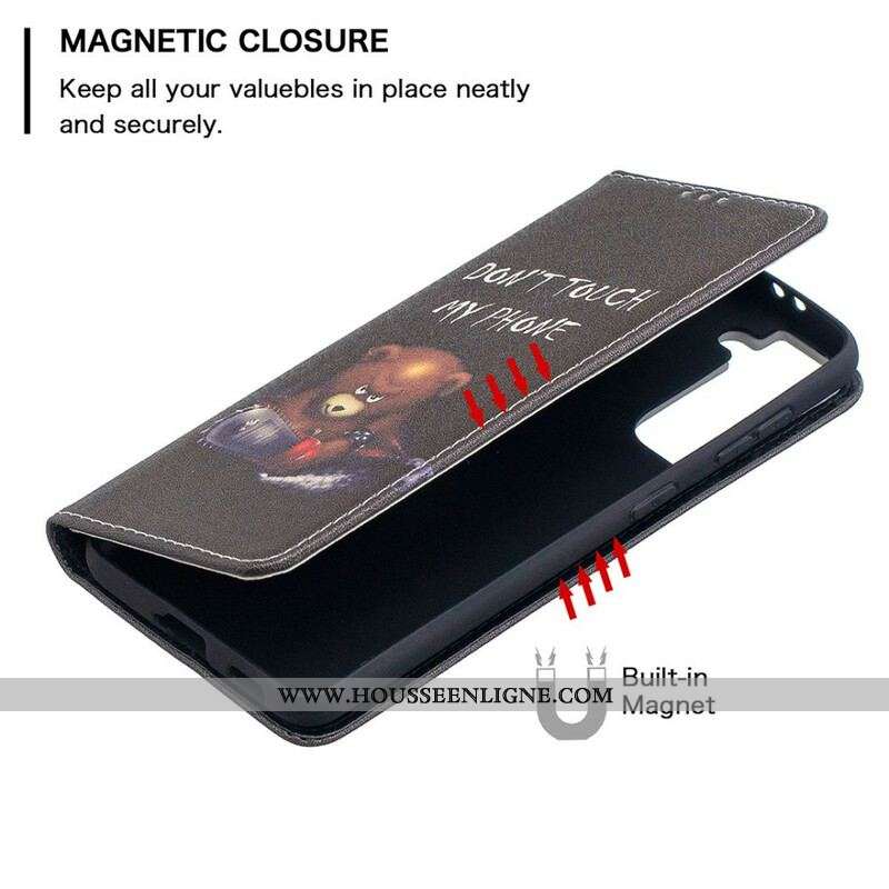 Flip Cover Samsung Galaxy S21 5G Ours Dangereux