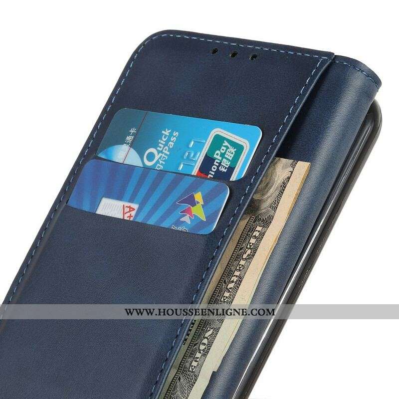 Flip Cover Samsung Galaxy S21 FE Cuir Fendu