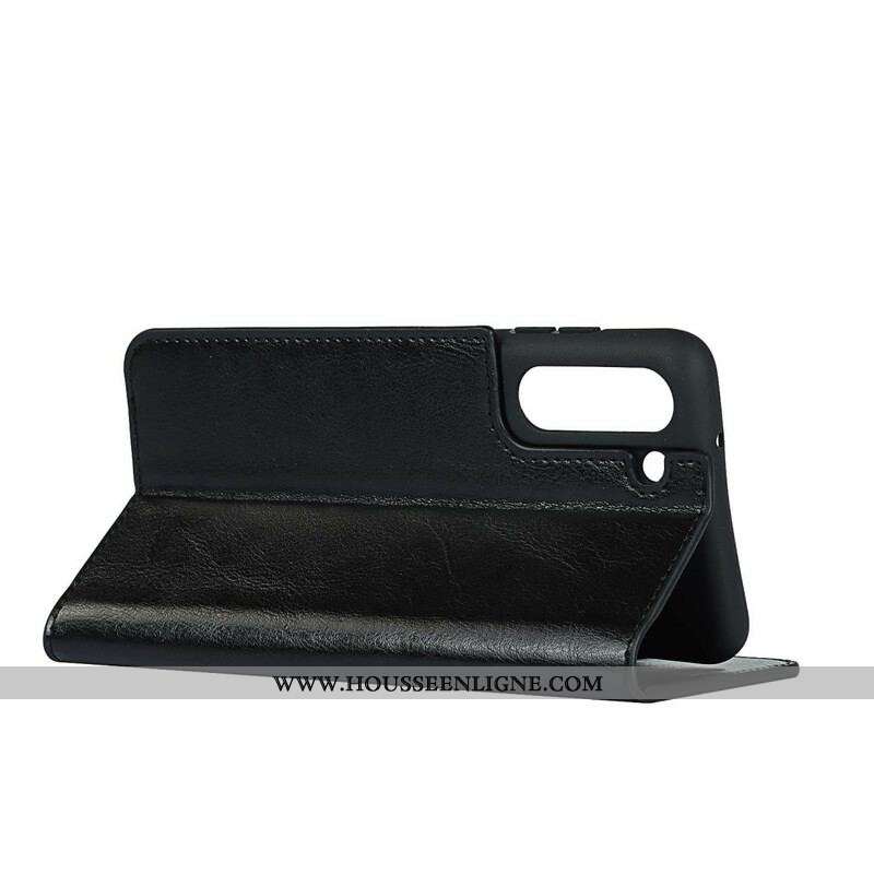 Flip Cover Samsung Galaxy S21 FE Cuir Véritable Proposition Couleurs