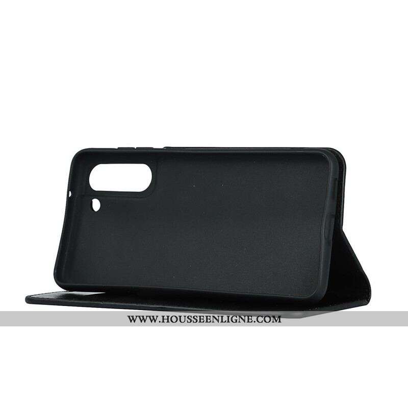 Flip Cover Samsung Galaxy S21 FE Cuir Véritable Proposition Couleurs