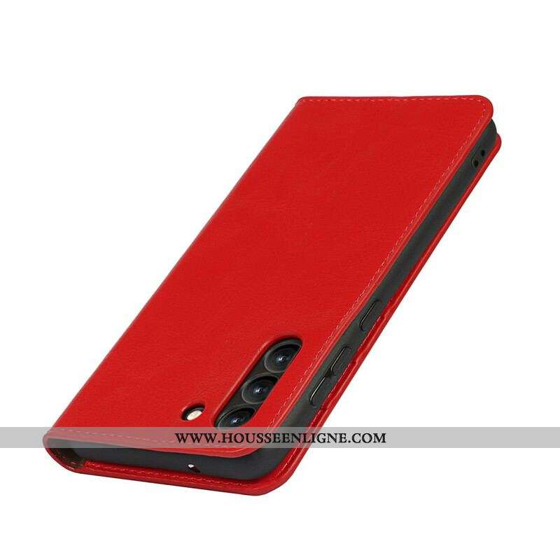 Flip Cover Samsung Galaxy S21 FE Cuir Véritable