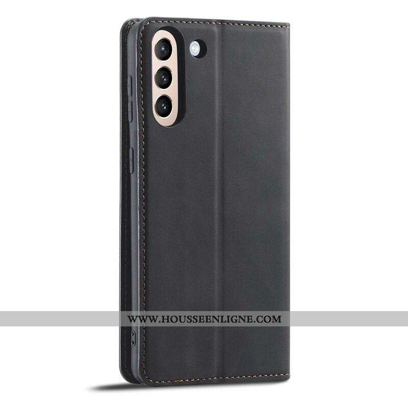 Flip Cover Samsung Galaxy S21 FE Effet Cuir FORWENW