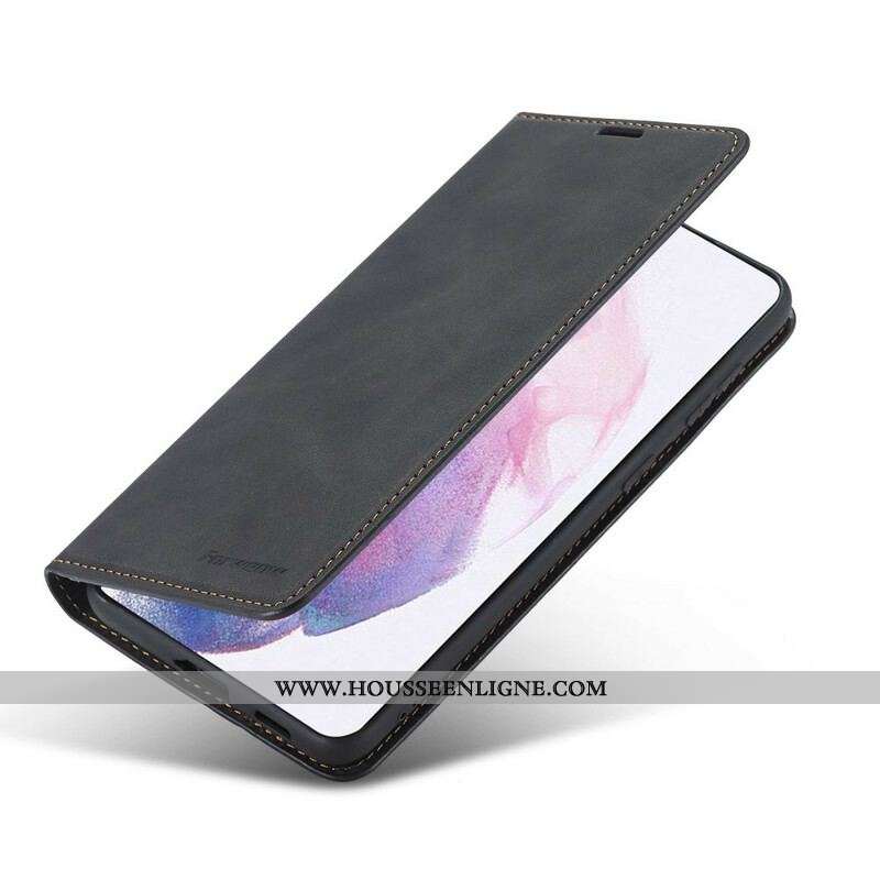 Flip Cover Samsung Galaxy S21 FE Effet Cuir FORWENW