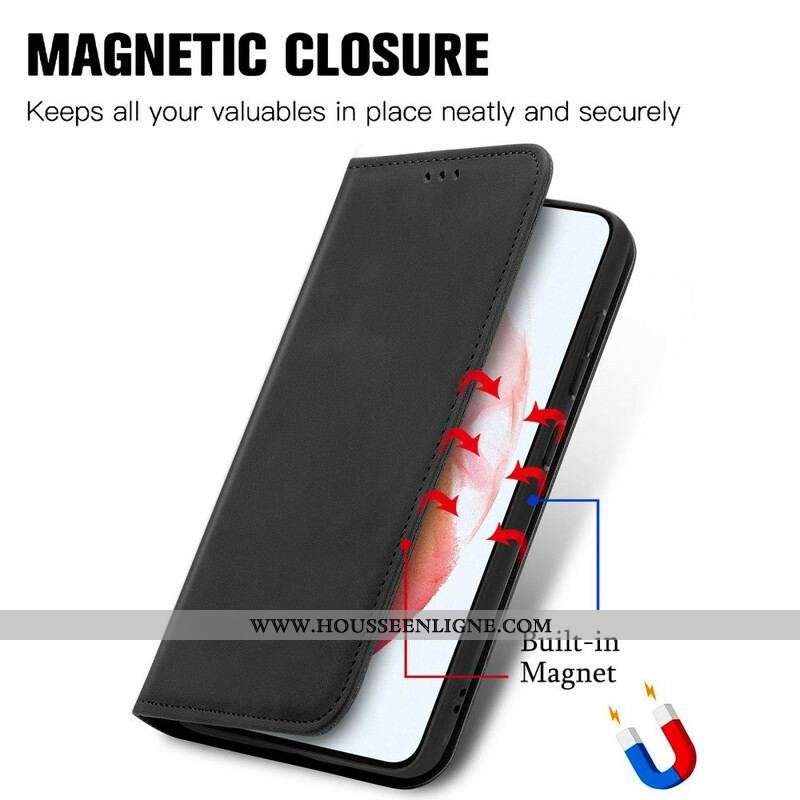 Flip Cover Samsung Galaxy S21 FE Simili Cuir Vintage