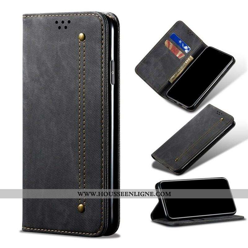 Flip Cover Samsung Galaxy S21 FE Tissu Jeans