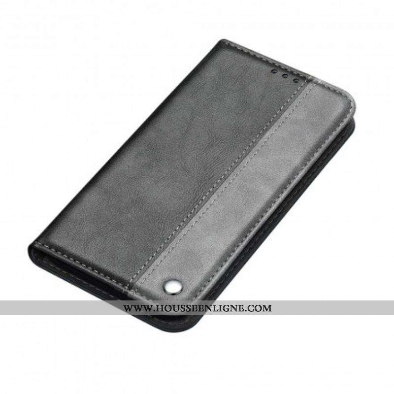 Flip Cover Samsung Galaxy S21 Plus 5G Bicolore Effet Cuir